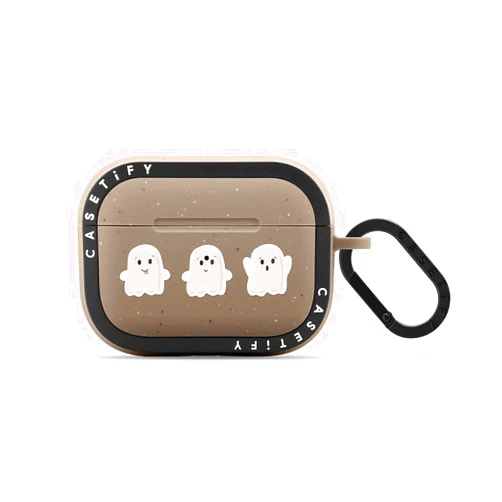 CASETiFY Bounce Airpods Pro (1st/2nd Gen) Case with Ring - Lil Ghosts - Matte Taupe
