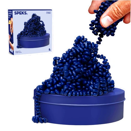 Speks Crags Ferrite Putty, Over 1,000 Ferrite Stones in a Metal Tin, Seriously Satisfying Fidget Toys for Adults and Desk Toys for Office, Matte Indigo, 650g