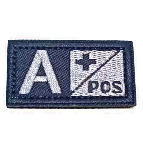 ewkft Blood Type Embroidered Patches A+ B+ AB+ O+ Embroidery Patch for Cloth Hat (A+)