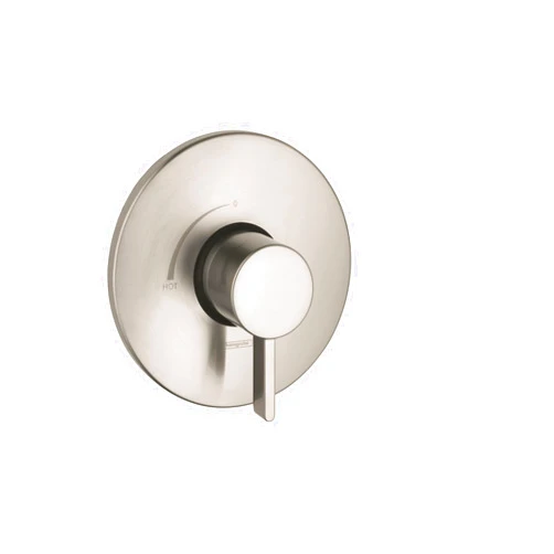 hansgrohe Ecostat Modern Minimalist Easy Control 1-Handle 7-inch Wide Pressure Balance Shower Valve Trim in Brushed Nickel, 04233820 6.75 x 6.75 x 3.00 in