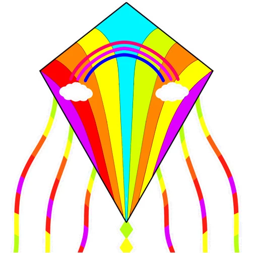 Crogift Kite for Kids, Kids Kites for Adult Easy to Fly, Large Kites for Kids Boys Girls, Kids Rainbow Kites for Outdoor Beach Games and Activities