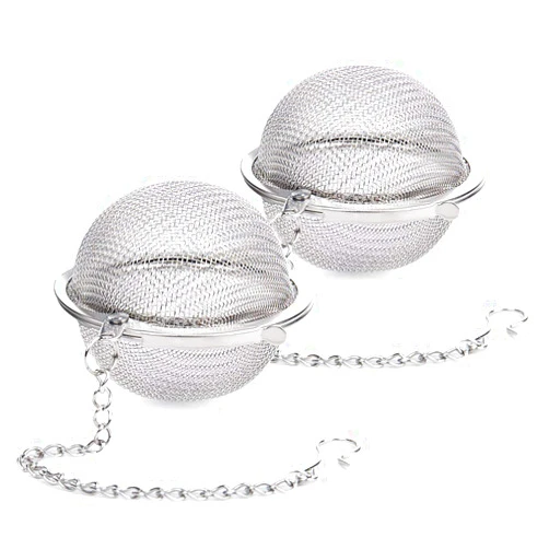YINGKESI 2Pcs Stainless Steel Tea Ball, 2.04 Inch Mesh Tea Infuser Strainers, Premium Tea Filter Tea Interval Diffuser for Loose Leaf Tea and Seasoning Spices