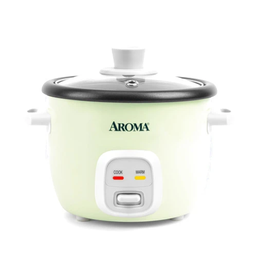 AROMA® Mini Rice Cooker, 2-Cup (Uncooked) / 4-Cup (Cooked), Grain Cooker, Soup Maker, Oatmeal Cooker, Auto Keep Warm, 1 Qt, Light Green