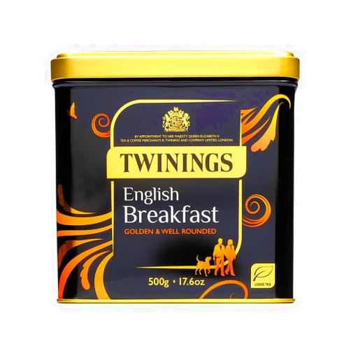 Twinings English Breakfast Loose Leaf Black Tea, 17.64 Ounce (500g) Tin, Caffeinated, Enjoy Hot or Iced