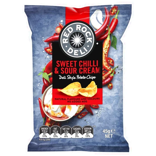 Red Rock Deli Red Rock Chip Sweet Chilli and Sour Cream 45g x 18