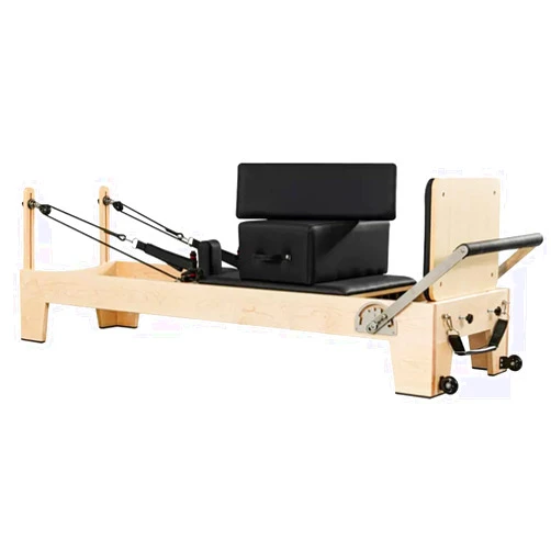 AXLTFDH Balanced Body Studio Reformer, Pilates Fitness Equipment for Home and Studio, Standard Black Upholstery (Maple Black)…