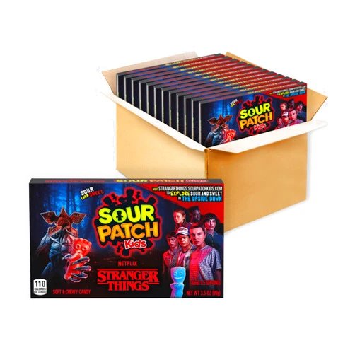 SOUR PATCH KIDS Stranger Things Soft & Chewy Candy, Limited Edition, 12 - 3.5 oz Boxes Mixed-Fruit