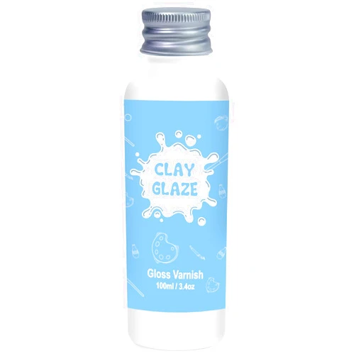 EIGTWEN 100ml Air Dry Clay Glaze, Air Dry Clay Varnish Can Not Only Used to Prevent Clay Cracking, Scratches, and Wear, It Can Also Having a Gloss Glaze Effect (Gloss)