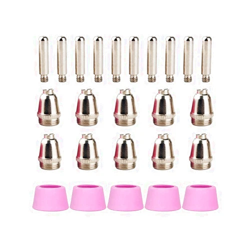 HUWXOP Cutting Electrodes Tips Cups fit VEVOR Cut-70 220V 70A Plasma Cutter Parts