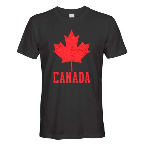 Cybertela Men's Canadian Flag Canada Maple Leaf T-Shirt