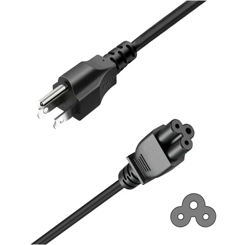 HHZ US 3-Prong AC Power Cord Cable for HP DELL ASUS ACER Laptop, Notebook Charger, 3 Pin, 5FT 1.5 Meters US Plug