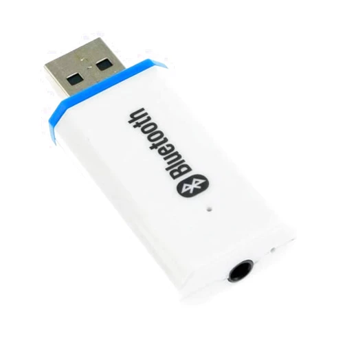 Szyafei USB Bluetooth Adapter, Bluetooth USB Audio Receiver Wireless Adapter for Home/Car Stereo System, Portable Speakers with AUX in & 3.5mm Cable (White)