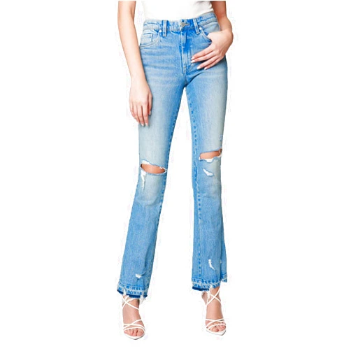 [BLANKNYC] Womens Luxury Clothing High Rise Mini Boot Cut Five Pocket Jeans, Stylish & Trendy Pants, No Thanks, 25