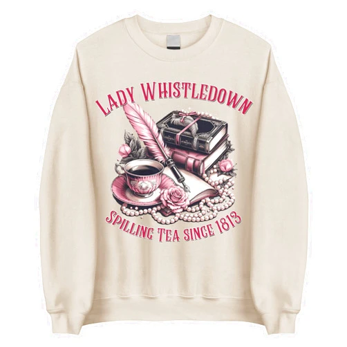 MadalenStore Retro Whistledown Lady Sweatshirt - Spilling Tea Sweatshirt, Movie Lovers Shirt