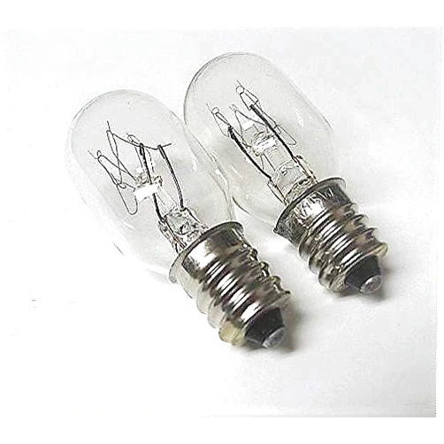 Desk Dave's Featherweight Factory ID: 9SCW. 2 New Generic Screw in Clear Light Bulbs, 15W, 110V/120V, Base 7/16