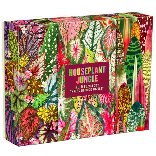Galison Houseplant Jungle Multi Puzzle Set from Galison - Includes Three 250 Piece Puzzles Featuring Botanical Photographs from Troy Litten, Thick and Sturdy Pieces, Fun and Challenging Activity