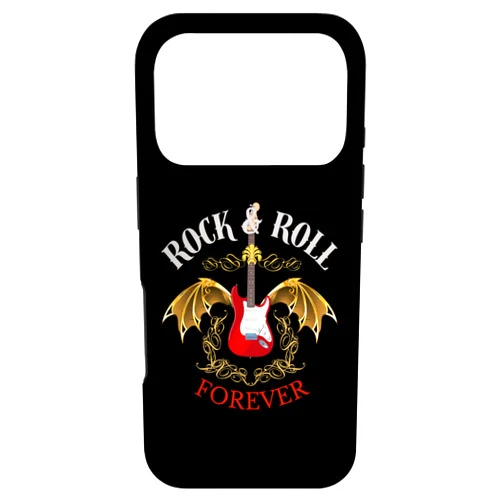 Rock and Roll Never Die Tee for Men Women Guitar Wings Rock and Roll Forever for Men Women Case for iPhone 17 Pro