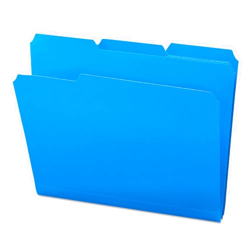 Smead Poly File Folder, 1/3-Cut Tab, Letter Size, Blue, 24 per Box (10503)