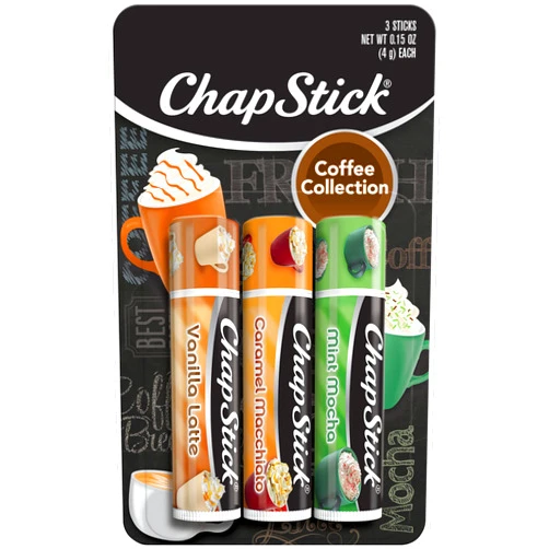 CHAPSTICK COFFEE COLLECTION, 3 STICKS