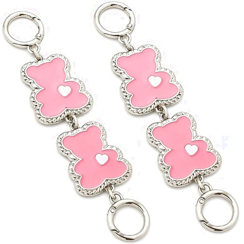 AUMEY Bag Strap Extender (Style2 Silver+Pink)