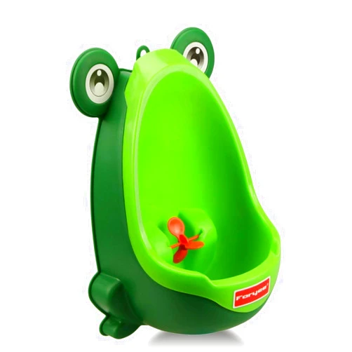 FORYEE Cute Frog Potty Training Urinal for Boys with Funny Aiming Target - Blackish Green