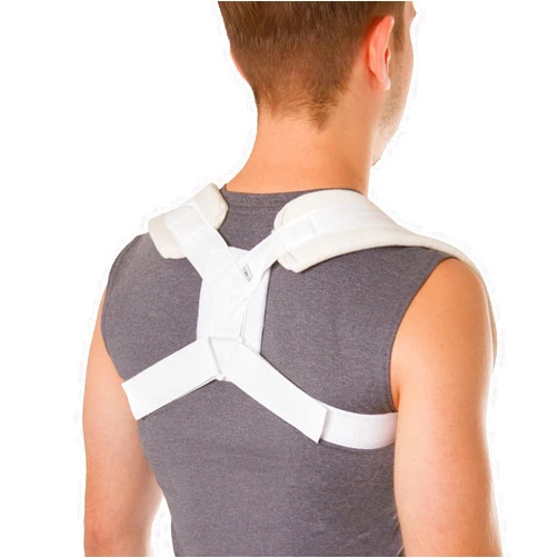 BraceAbility Clavicle Support Brace - Figure 8 Upper Back Brace Posture Corrector for Women and Men, Shoulder Straightener, Kyphosis Relief, Sling for Injuries and Fractures (Large)
