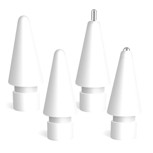 Granarbol Upgraded Replacement Tips for Apple Pencil 2nd Generation/1st Gen/USB-C & Apple Pencil Pro - Metal Apple Pencil Tips for Precise Control - Pen Nibs Accessories for Apple iPad Pro Pencil (4 Pack)