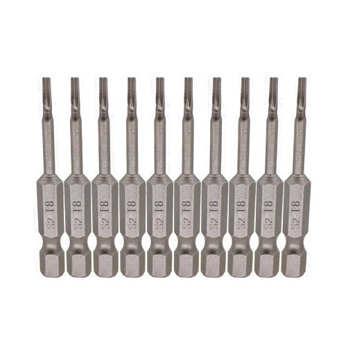 VictorsHome T8 Torx Magnetic Screwdriver Bits, 1/4 Inch Hex Shank 2 Inch Length S2 Steel Security Star 6 Point Screw Driver Kit Tools 10pcs