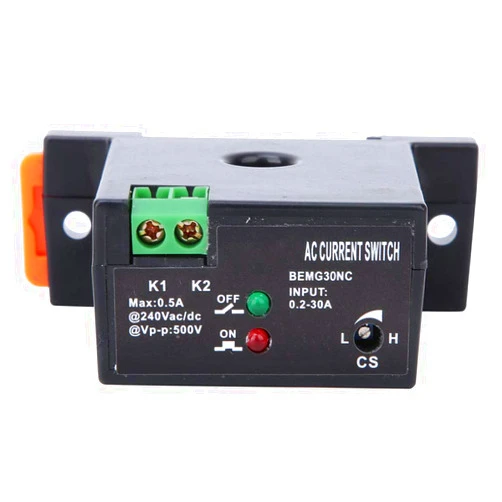 EVTSCAN Latest AC Current Sensing Switch Flameproof Adjustable 0.2~30A IP30 Self-Powered Sensing Switch (Normally Closed)