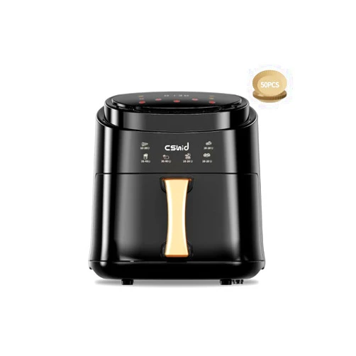 Generic Large Air Fryer for Families – 6.3 QT Touch Screen Multi-Function Air Fryer with Dehydrator Function and 50 Paper Liners – Ideal for Healthy Cooking – Black