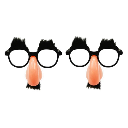 VIGUEUR 2PCS Disguise Glasses with Nose, Big Nose Glasses Funny for Party