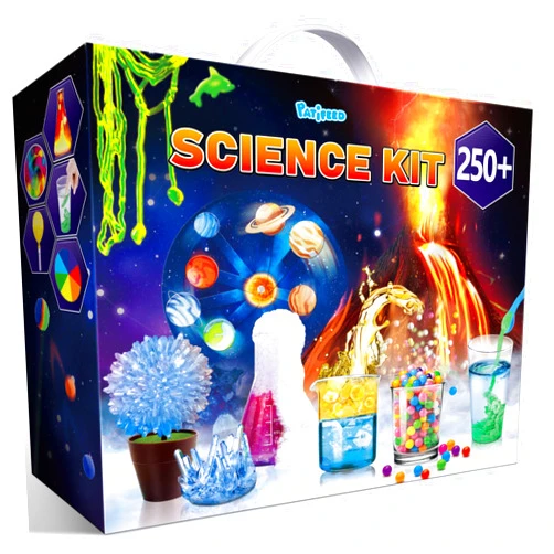 PATIFEED 250 Experiments Kits for Kids, Science S.T.E.M Projects Scientific Toys for Boys Girls Gifts Ideas Birthday Christmas, Erupting Volcano, Planet, Bouncy Ball,Chemistry Scientist Set