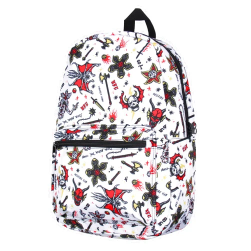 Bioworld Stranger Things Backpack Hellfire Club Allover Print Laptop School Travel Backpack