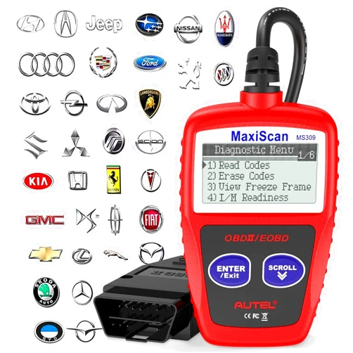 Autel OBD2 Scanner MS309 Universal Car Engine Fault Code Reader, Check Engine Light and Emission Monitor Status, OBDII CAN Diagnostic Scan Tool