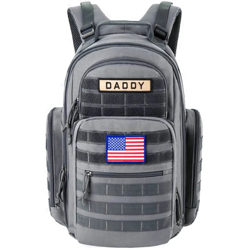 SHARKMOUTH Diaper Bag Backpack for Dad and Mom, Military Molle diaper Pack with Insulated Bottle Holders and Wipe Pocket