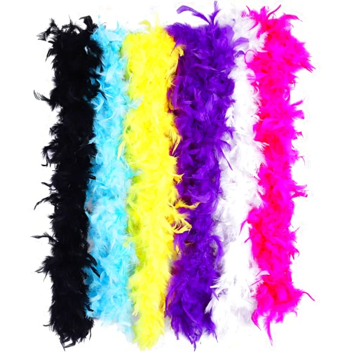 Max Fun 6PCS Mardi Gras Outfit for Women, 6.5ft Mardi Gras Feather Boas Decorations Party Supplies Costume Accessories