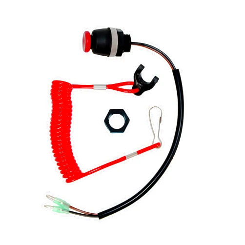 Yulang Boat Outboard Switch Engine Motor, Safety Connector Lanyard Kill Urgent Stop Button Cord Compatible for Mercury Tohatsu　