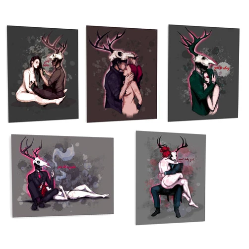 Ludwig Van Bacon Art Deer Daddy 5 Print Poster Pack The Aftercare Edition Fine Art Print Poster