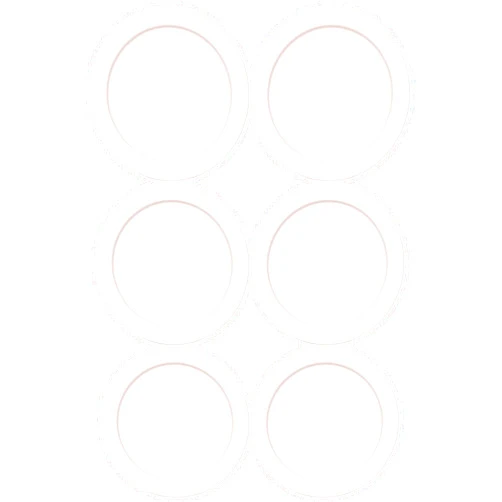 Pyrex 7200-PC Nouveau Pink Round Plastic Food Storage Replacement Lids - 6 Pack Made in the USA