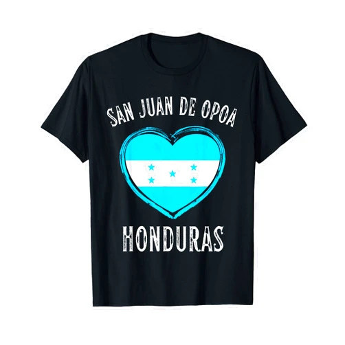 I Love Honduras San Juan De Opoa Designs Honduras Flag Heart San Juan De Opoa City T-Shirt