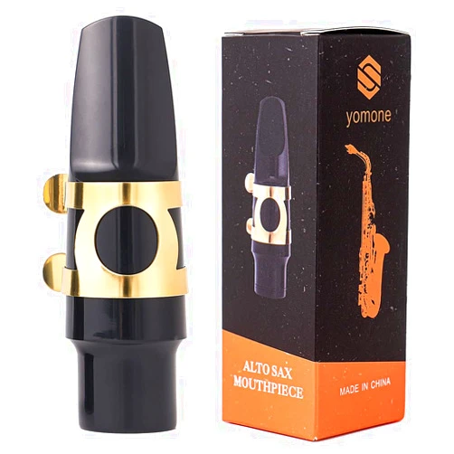 Yomone alto Saxophone Mouthpiece Set includes clip and cover And a reed