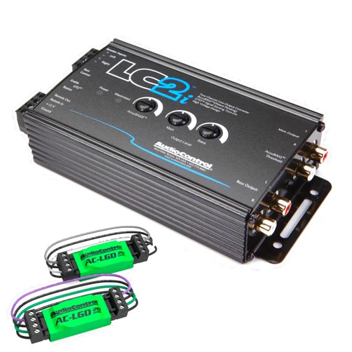 AudioControl LC2i 2 Channel Line Out Converter with Accubass and Subwoofer Control with 1 Pair AudioControl AC-LGD 20 Load generating Device