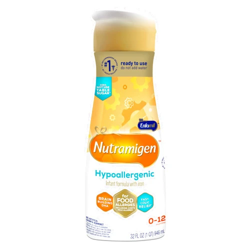Enfamil Nutramigen Hypoallergenic Baby Formula with Iron, Lactose Free, Colic Relief from Cow's Milk Allergy Starts in 24 Hours, Brain Building DHA, Probiotic LGG for Immune Support, 32 Fl Oz