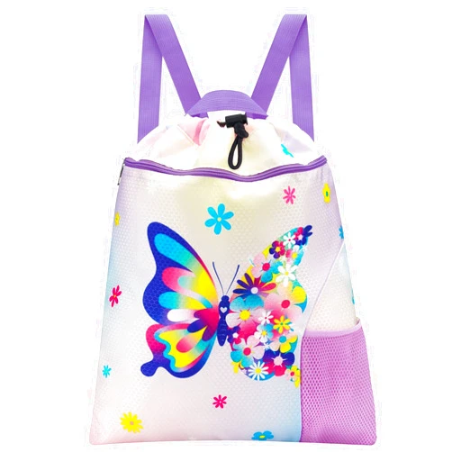 WAWSAM Gym Drawstring Backpack String Bag - 15” x 17” Sports Gym Bag for Kids Waterproof Swimming Beach Shopping Yoga Bag