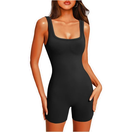 AUTOMET Women's Sexy Bodysuit Workout Rompers One Piece Summer Outfits Shorts Jumpsuits Gym Yoga Fashion Clothes 2024