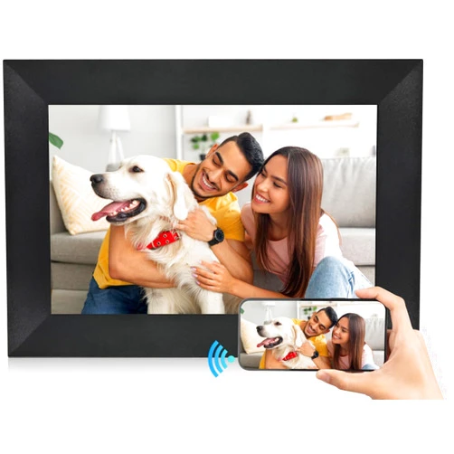 Hyjoy Digital Picture Frame WiFi Smart 8 Inch IPS HD Touch Screen Digital Photo Frame with 16GB Storage, Auto-Rotate, Easy Setup to Share Photos or Videos from Anywhere via AiMOR App