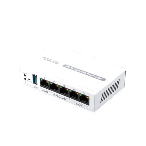 ASUS ExpertWiFi EBG15 Gigabit VPN Wired Router, up to 3 WAN ethernet Ports + 1 USB WAN, IPS Intrusion Prevention, Layer 7 Firewall, Commercial-Grade Network Security, Remote Management with App