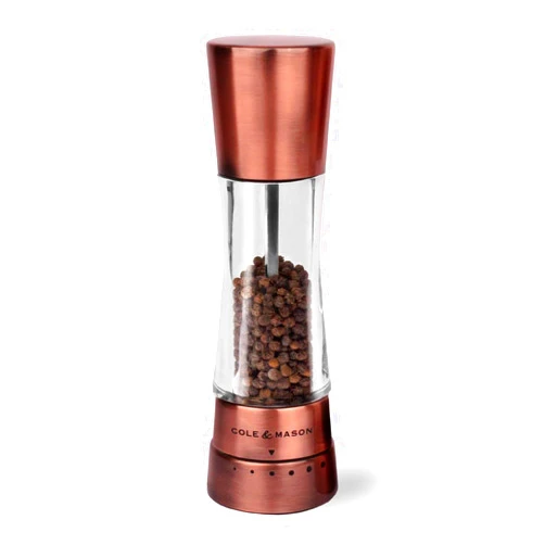 COLE & MASON Derwent Pepper Grinder - Copper Mill Includes Gourmet Precision Mechanism and Premium Peppercorns