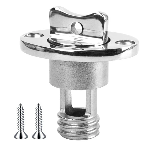 Amviner Marine Drain Plug Kit, Stainless Steel Boat Drain Plug, Oval Garboard Transom Boat Plug with Waterproof Seal Ring Fits 1 Inch Hole