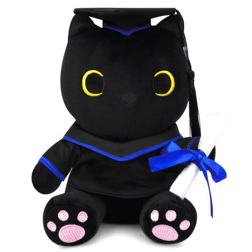 JEROKUMI Graduation Plush Cat Stuffed Animal, 7.5